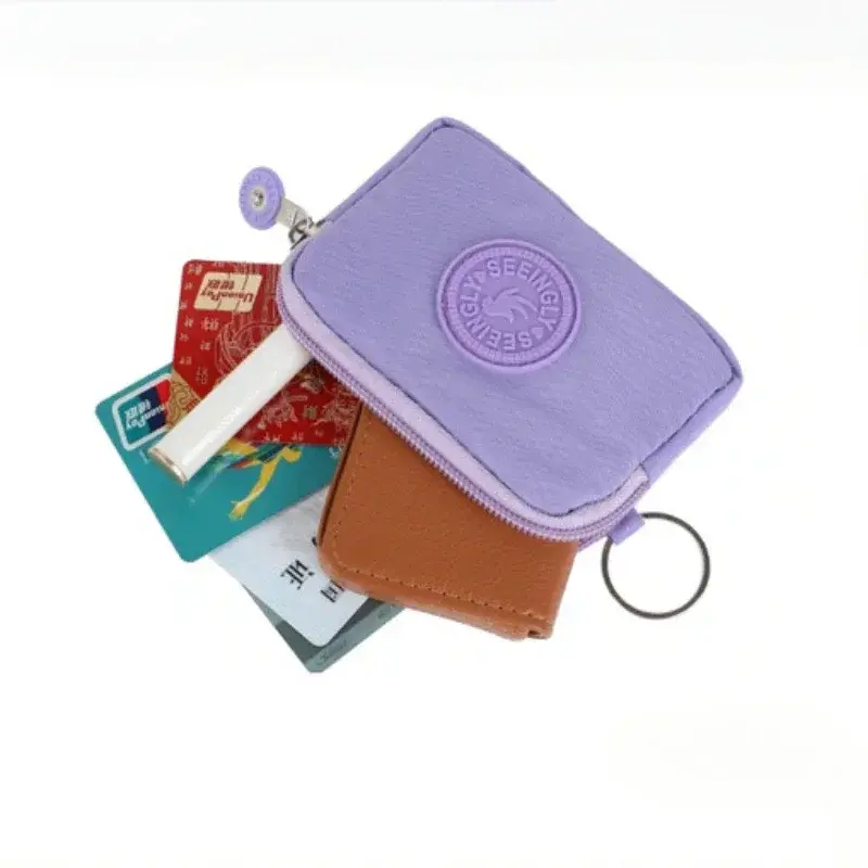 Fashion Square Nylon Coin Purse Wallet for Waterproof ID Credit Card Organizer