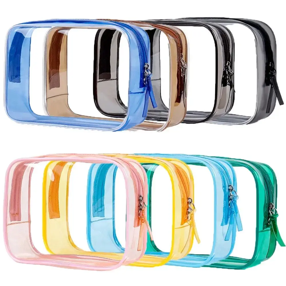 PVC Transparent Cosmetic Bag Men Women Zipper Clear Makeup Bags Beauty Case Travel Organizer Storage Bath Toiletry Wash Bag