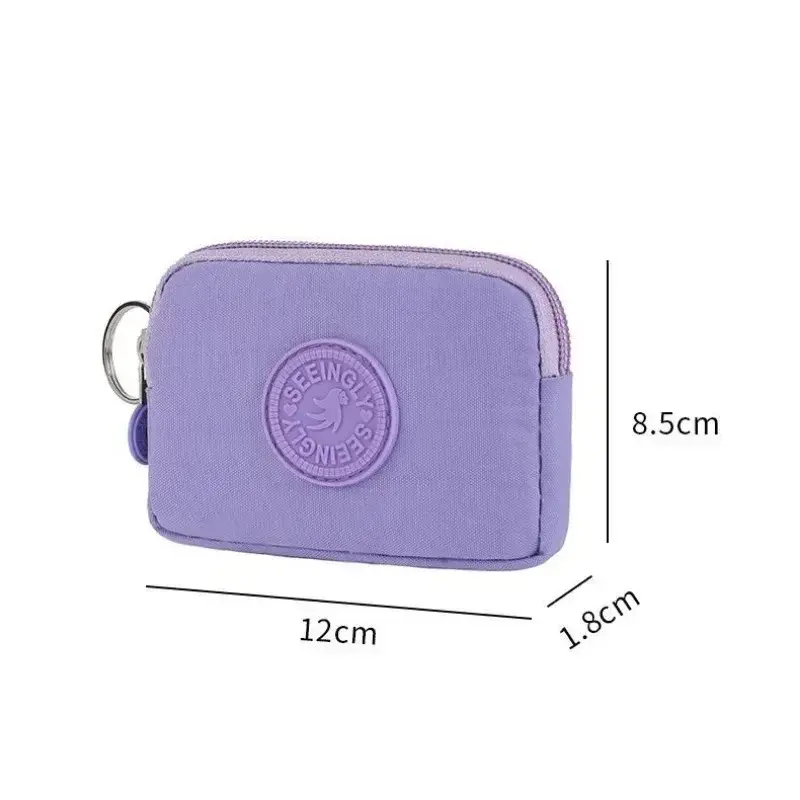 Fashion Square Nylon Coin Purse Wallet for Waterproof ID Credit Card Organizer