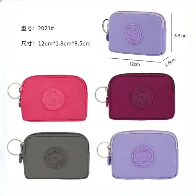 Fashion Square Nylon Coin Purse Wallet for Waterproof ID Credit Card Organizer