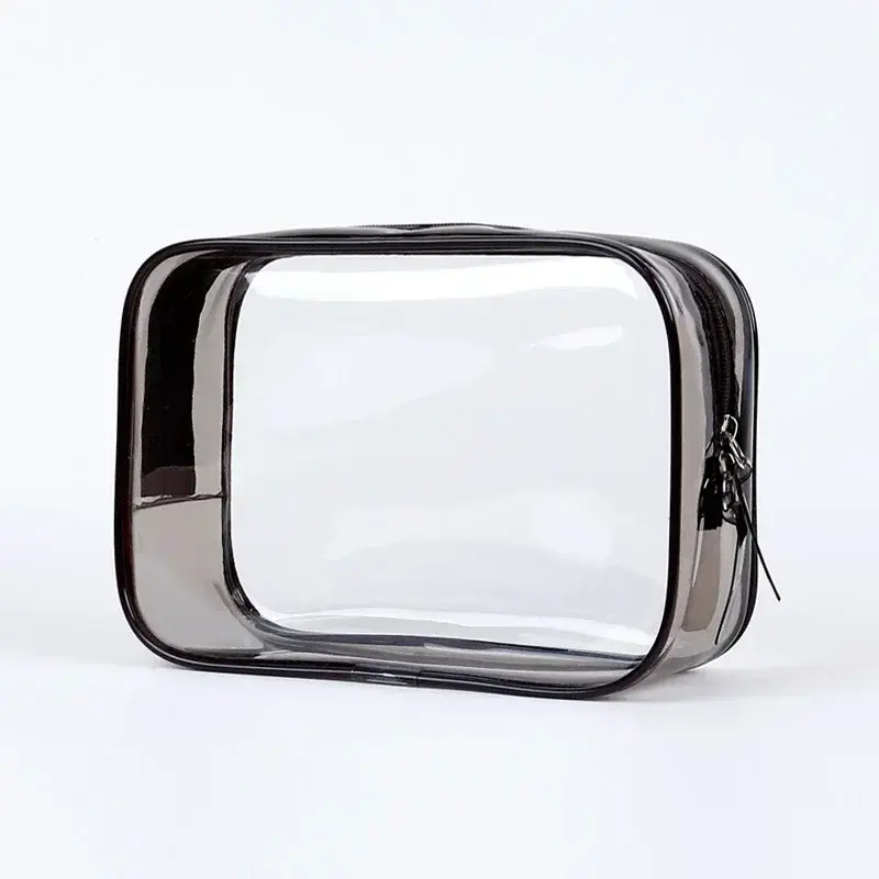 PVC Transparent Cosmetic Bag Men Women Zipper Clear Makeup Bags Beauty Case Travel Organizer Storage Bath Toiletry Wash Bag