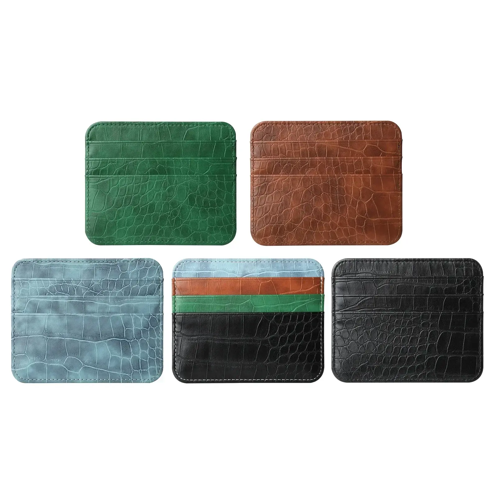 Slim Thin Mini ID Business Credit Card Holder PU Leather Men's Coin Money Card Wallet Case Male Small Cardholder Purse for Women