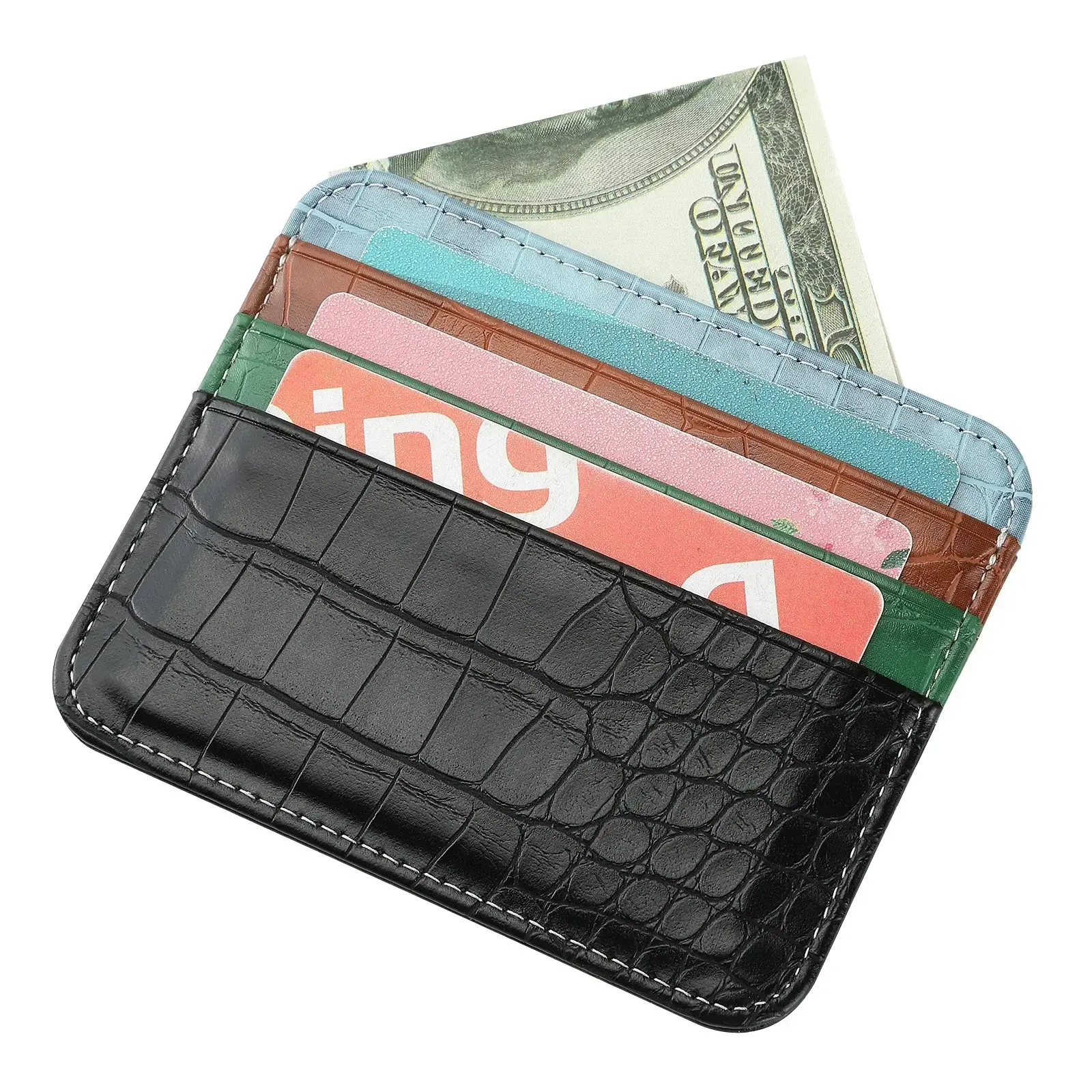 Slim Thin Mini ID Business Credit Card Holder PU Leather Men's Coin Money Card Wallet Case Male Small Cardholder Purse for Women