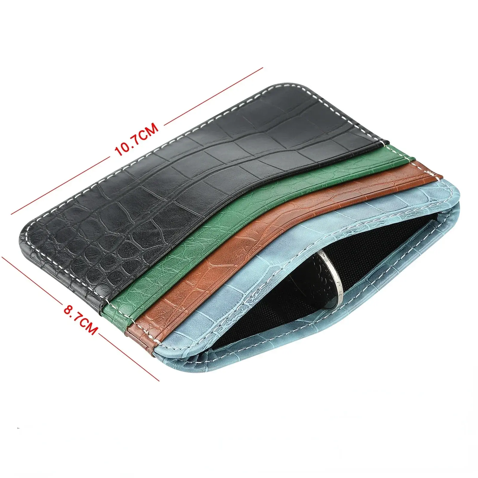 Slim Thin Mini ID Business Credit Card Holder PU Leather Men's Coin Money Card Wallet Case Male Small Cardholder Purse for Women