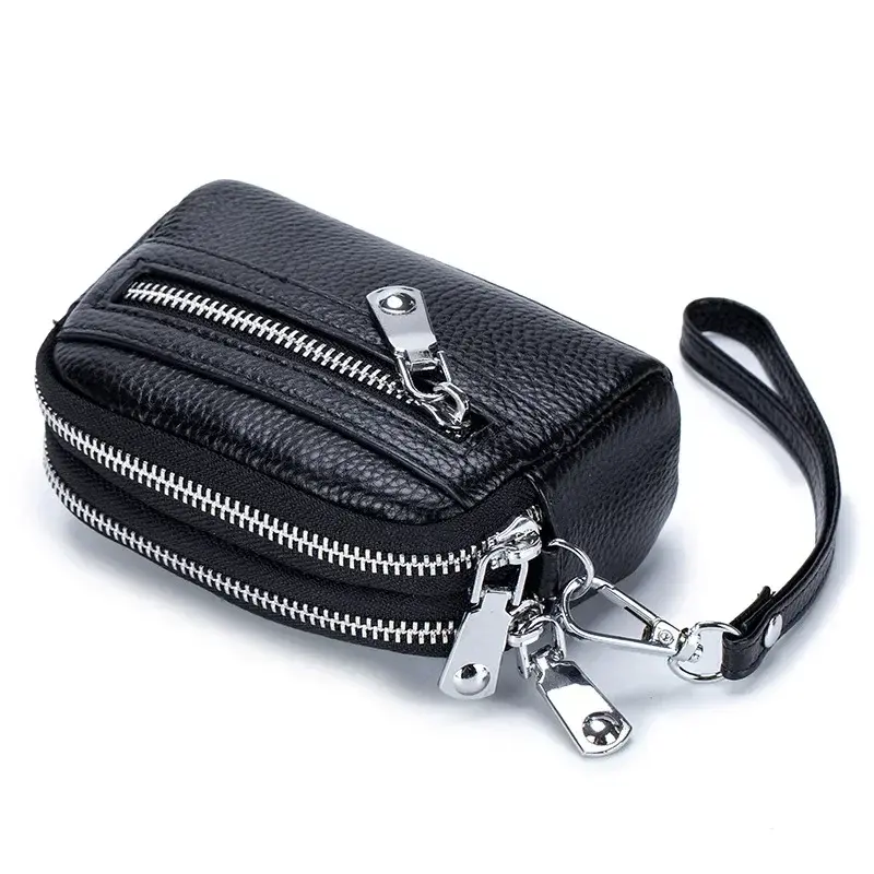 Genuine Leather Women Wallet Short Ladies Leather Wallets Large Capacity Cowhide Purses Female Clutch Bag Handbag Coin Purse