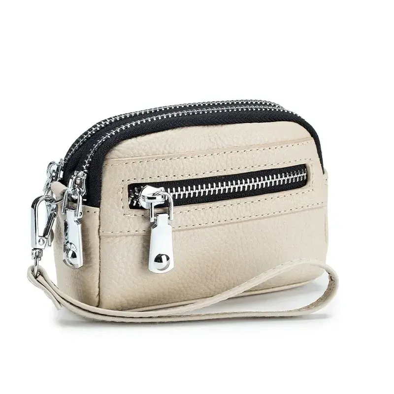 Genuine Leather Women Wallet Short Ladies Leather Wallets Large Capacity Cowhide Purses Female Clutch Bag Handbag Coin Purse