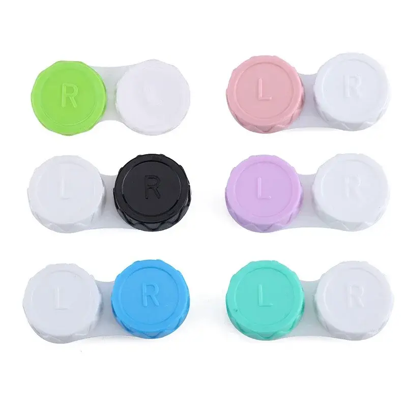 Mini Portable Contact Lens Case Eyes Contacts Care Container Box Contact Lenses Storage Box Two-color Contact Lens Box Hot Sale