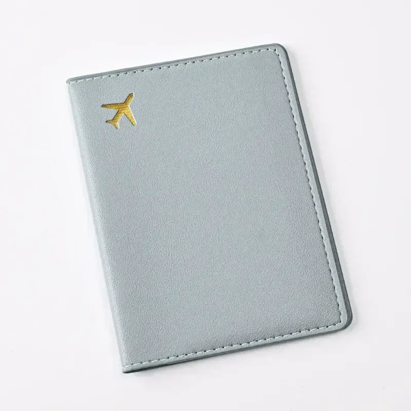 PU Leather Travel Passport Holder Women Men Passport Cover Ticket Clip Passport Wallet ID Card Holder Travel Wallet Unisex