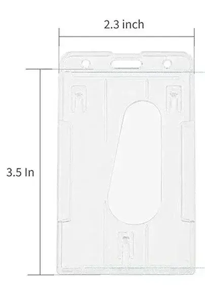 Transparent Cards Slots ID Tag Badge Holder with Badge Reel Cards Storage Organizer Employee Pass Work Card Case Sleeve