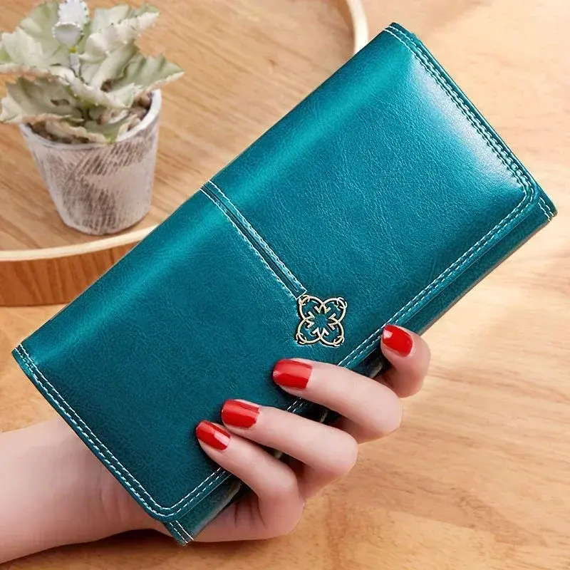 Women's Leather Wallet	Woman Long Wallets Multi Slots Cards Holder Fashion Women Purses Money Bags Clutch Handbags Womens Purse