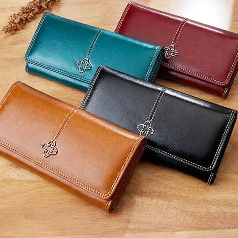 Women's Leather Wallet	Woman Long Wallets Multi Slots Cards Holder Fashion Women Purses Money Bags Clutch Handbags Womens Purse