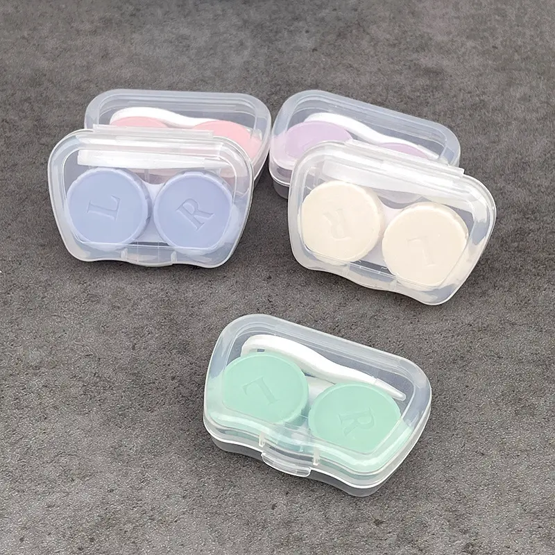 1 Pair Contact Lens Case Eye Contact Lens Box Women Travel Contact Lenses Case Soak Container Lenses Box for Beauty Pupil