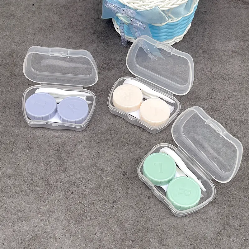 1 Pair Contact Lens Case Eye Contact Lens Box Women Travel Contact Lenses Case Soak Container Lenses Box for Beauty Pupil