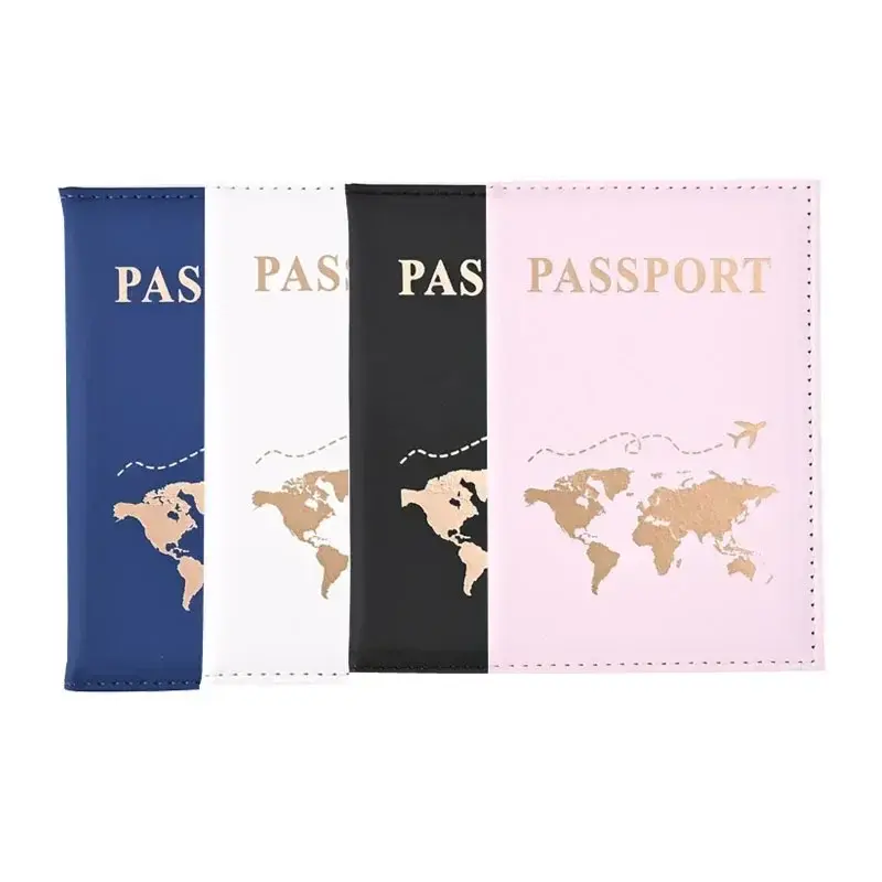 Fashion Passport Holder with Letter Print for Women Men Passport Protective Cover Travel Wallet Ticket Holder ID Card Clip Bags