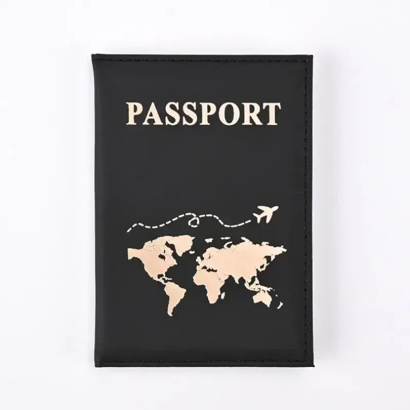 Fashion Passport Holder with Letter Print for Women Men Passport Protective Cover Travel Wallet Ticket Holder ID Card Clip Bags