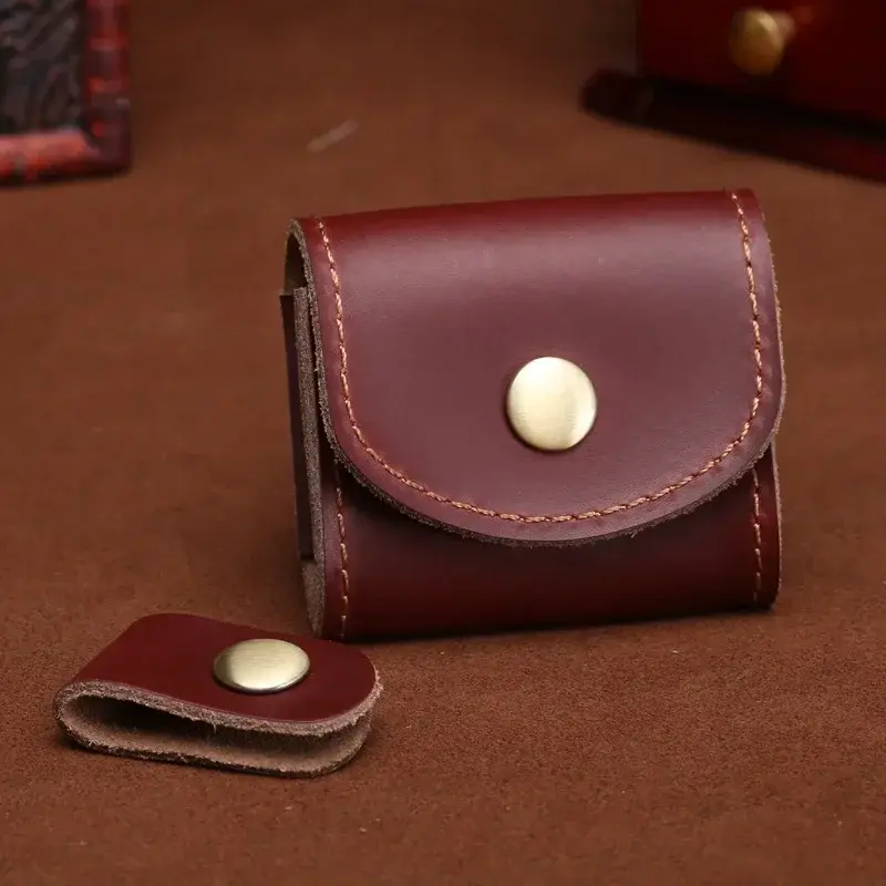Mini Fashion Coin Purse Vintage Men Women Genuine Leather Wallet Multifunctional Female Small Coin Bag Key Pocket Wallets