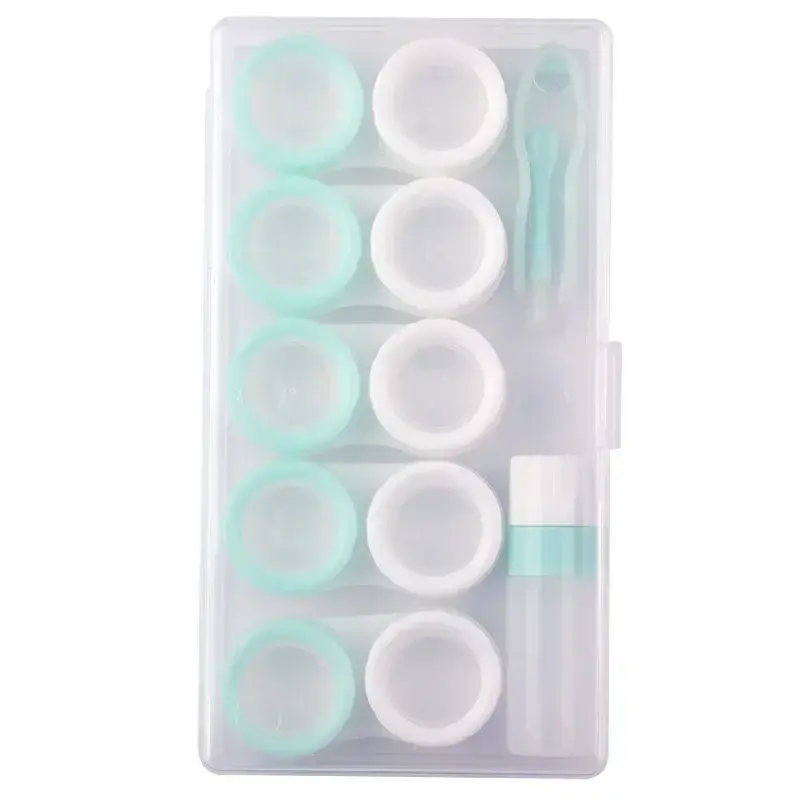 5 Pairs Contact Lens Case Eye Contact Lens Box Women Travel Contact Lenses Case Soak Container Lenses Box for Beauty Pupil