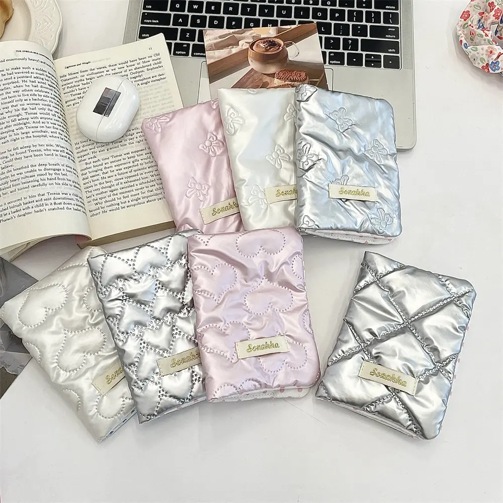Cute Korean Bow Passport Holder for Women Traveling, ID Card and Ticket Clip Wallet Cover