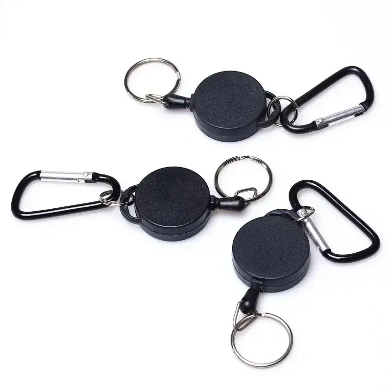 1pcs Retractable Badge Reel ID Card Lanyard Name Tag Metal Key Chain Ring Belt Clip Pull Keyring Id Badge Holder Badge Clip