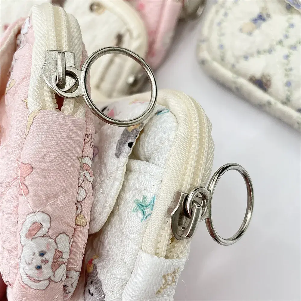 Small Square Cartoon Coin Bag Lipstick Key Earphone Organizer Holder Bus Bank ID Credit Cards Pouch Case Mini Storage Wallet