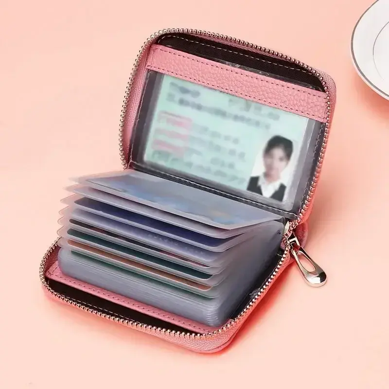 20 Card Slot Cards Holders PU Business Bank Credit Bus ID Card Holder Cover Coin Pouch Men Women Wallets Bag Organizer