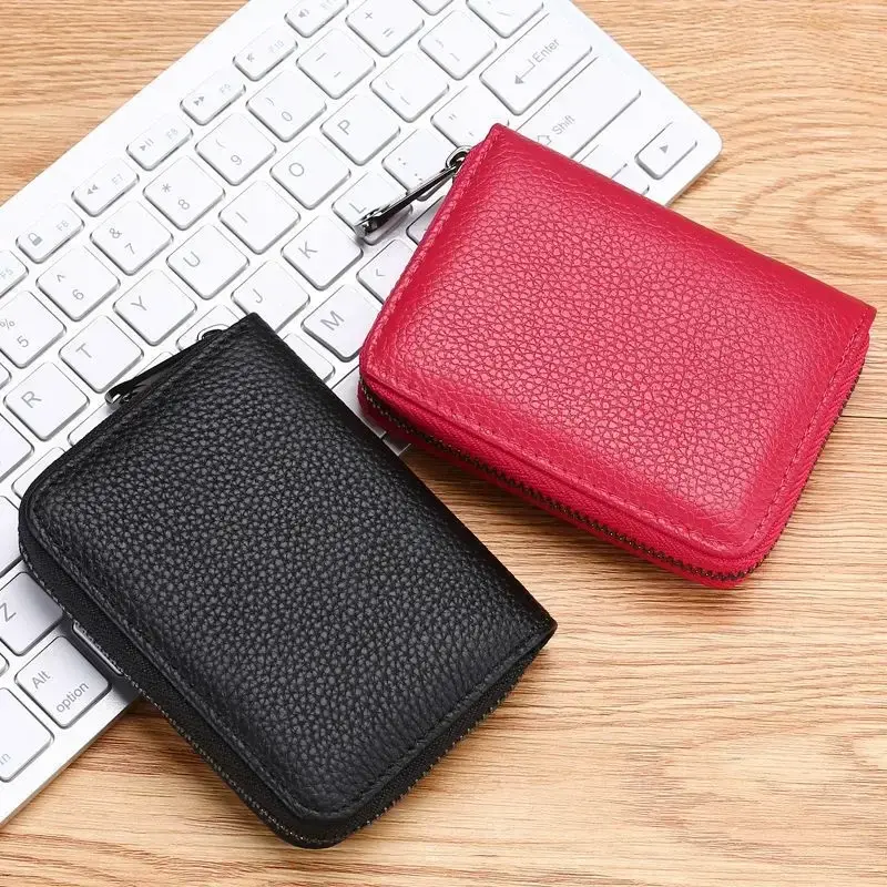 20 Card Slot Cards Holders PU Business Bank Credit Bus ID Card Holder Cover Coin Pouch Men Women Wallets Bag Organizer