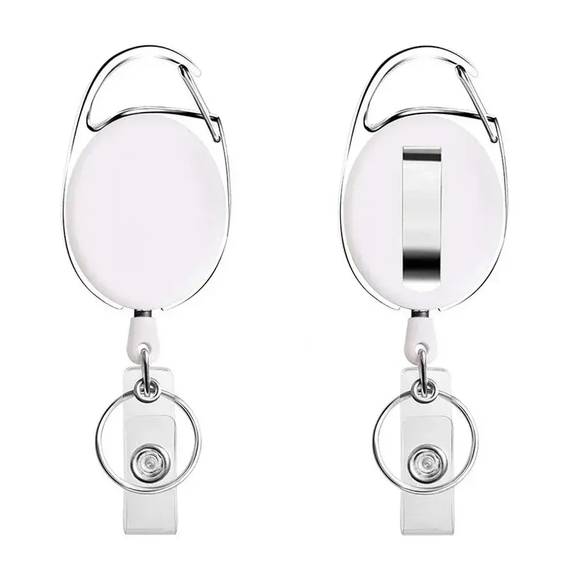 Retractable Badge Reel with Card Holder Reel Clip Key Ring Retractable ID Card Holder Key Chain Holders for Office Name Tag