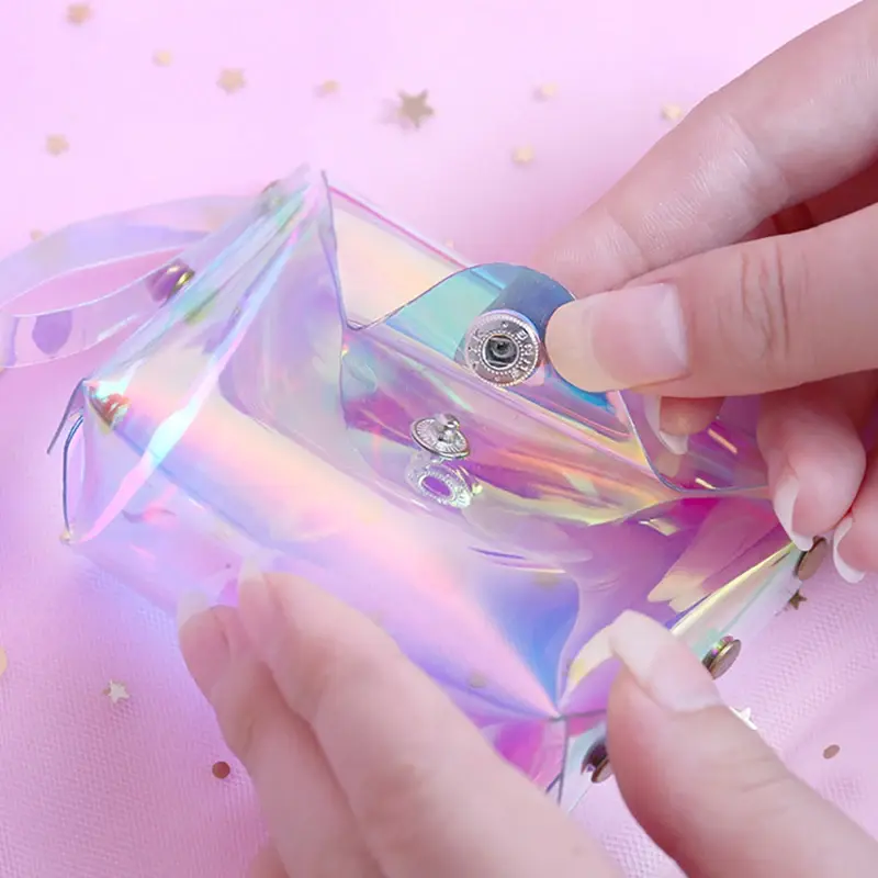 Transparent Coin Purse Women Small Wallet Female Change Purses Mini Children's Pocket Wallets Key Card Holder PVC Hand Bags