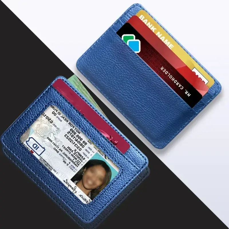Slim Leather Card Holder for Women Credit Card ID Cards Cover Case Wallet Organizer Men Women Business Bank Card Holder Wallets