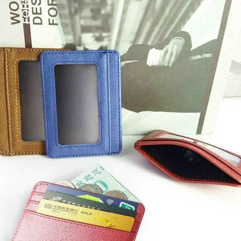Slim Leather Card Holder for Women Credit Card ID Cards Cover Case Wallet Organizer Men Women Business Bank Card Holder Wallets