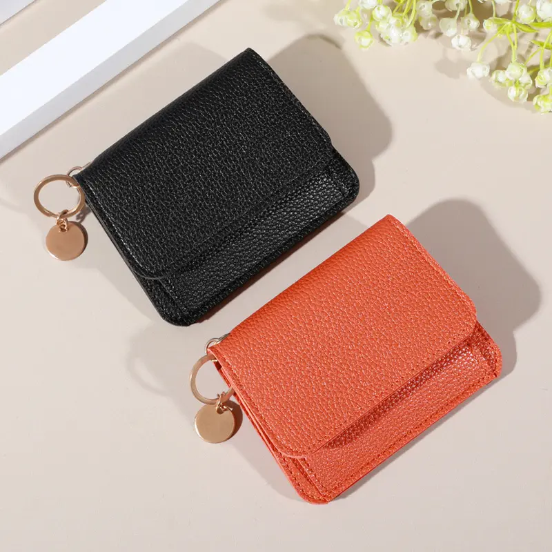 New Cute Wallets for Women Small Hasp Girl Credit Card Holder for PU Leather Coin Purse Female Wallet Short Purses for Women