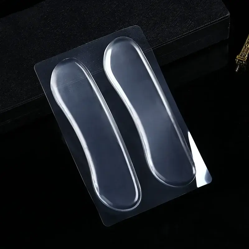 1pair Silicone Gel Heel Cushion Protector Foot Feet Care Shoe Insert Pad Shoes Accessories Comfortable Soft Anti-Slippery Insole