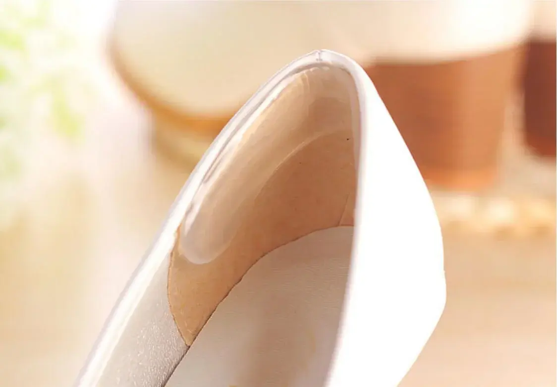 1pair Silicone Gel Heel Cushion Protector Foot Feet Care Shoe Insert Pad Shoes Accessories Comfortable Soft Anti-Slippery Insole