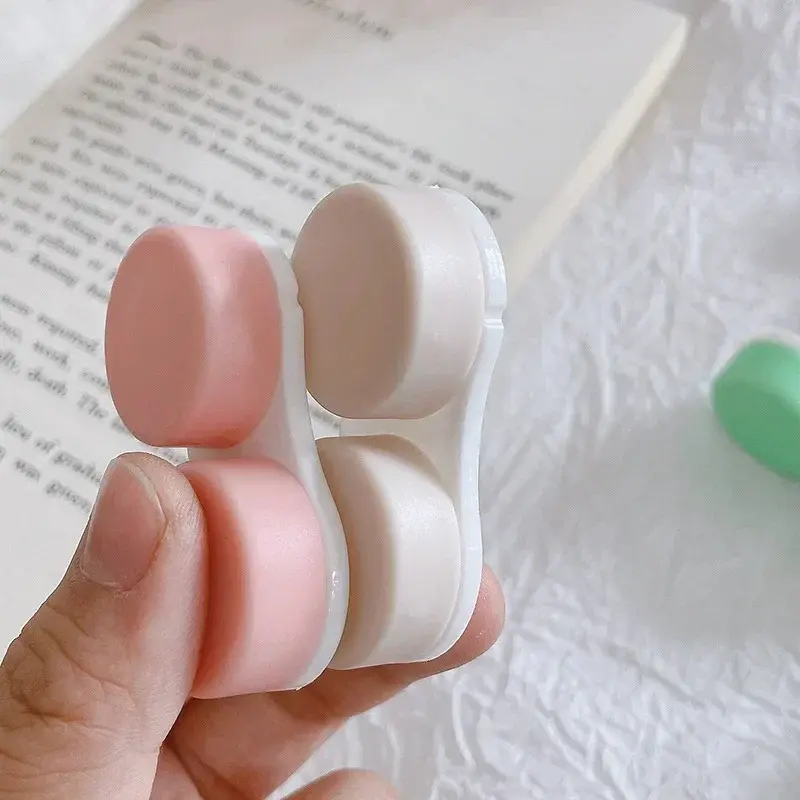 Mini Portable Contact Lens Case Eyes Contacts Care Container Box Contact Lenses Storage Box Color Contact Lens Box 1pcs