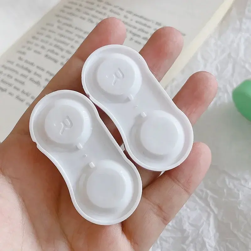 Mini Portable Contact Lens Case Eyes Contacts Care Container Box Contact Lenses Storage Box Color Contact Lens Box 1pcs