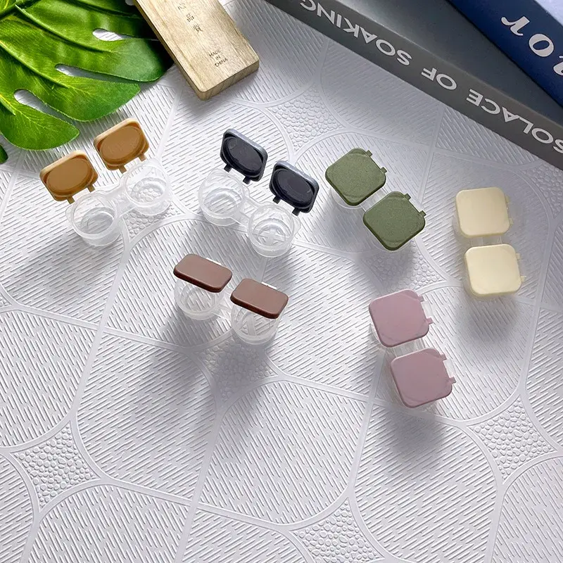 1Pcs Contact Lens Case Lens Storage Holder Soaking Container Travel Accessories Cute Solid Color Eyes Contact Lenses Box Case