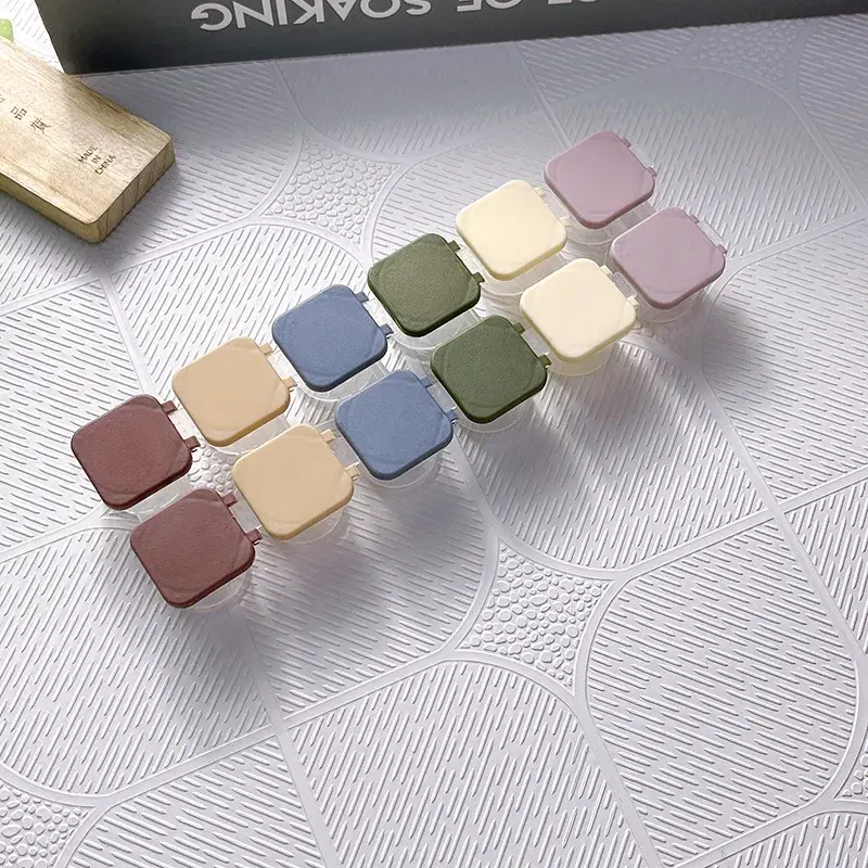1Pcs Contact Lens Case Lens Storage Holder Soaking Container Travel Accessories Cute Solid Color Eyes Contact Lenses Box Case