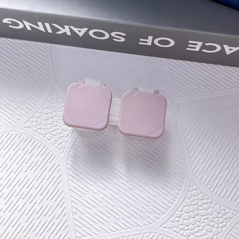 1Pcs Contact Lens Case Lens Storage Holder Soaking Container Travel Accessories Cute Solid Color Eyes Contact Lenses Box Case