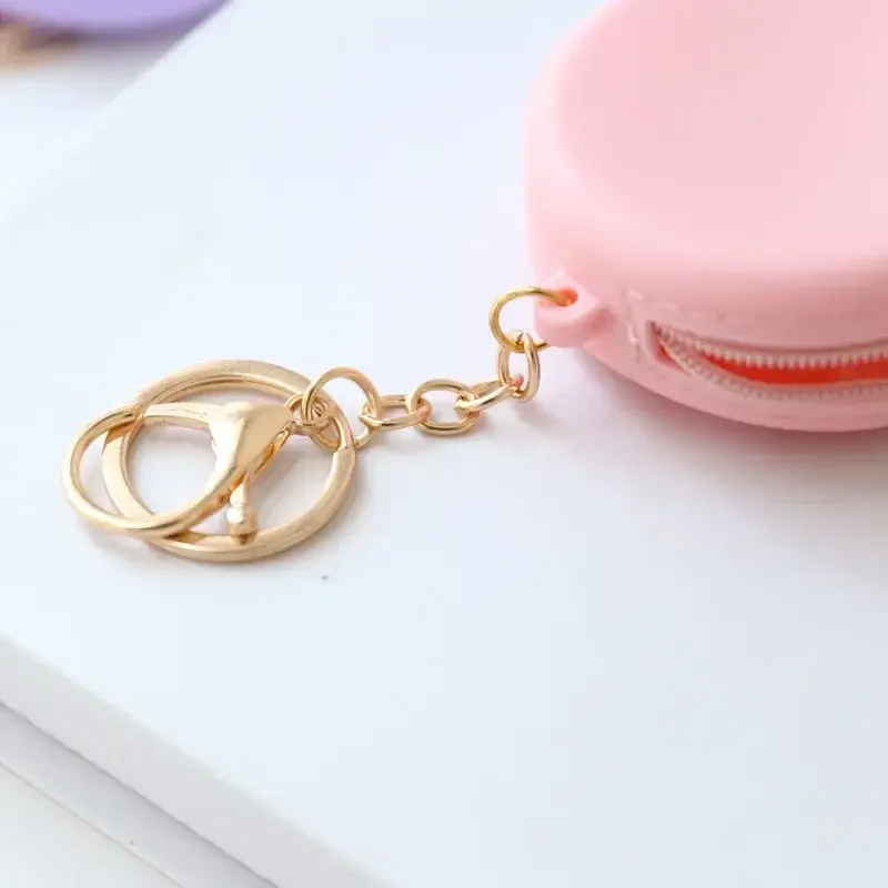 Cute Colored Round Silicone Coin Purse Small Women Girls Coin Key Bag Wallet Mini Data Cable Headset Bag Purses Kid Gift