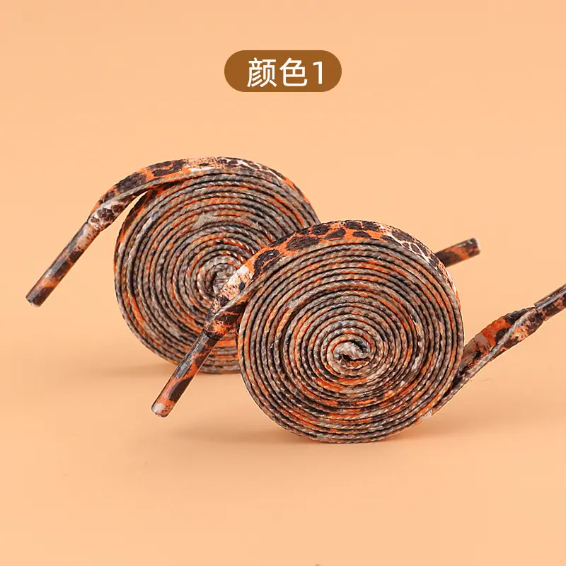 1Pair 100/120/140/160CM Fashion Leopard Patten Print Shoelace New Unisex Sneakers Canvas Shoe Flat Shoes Strings