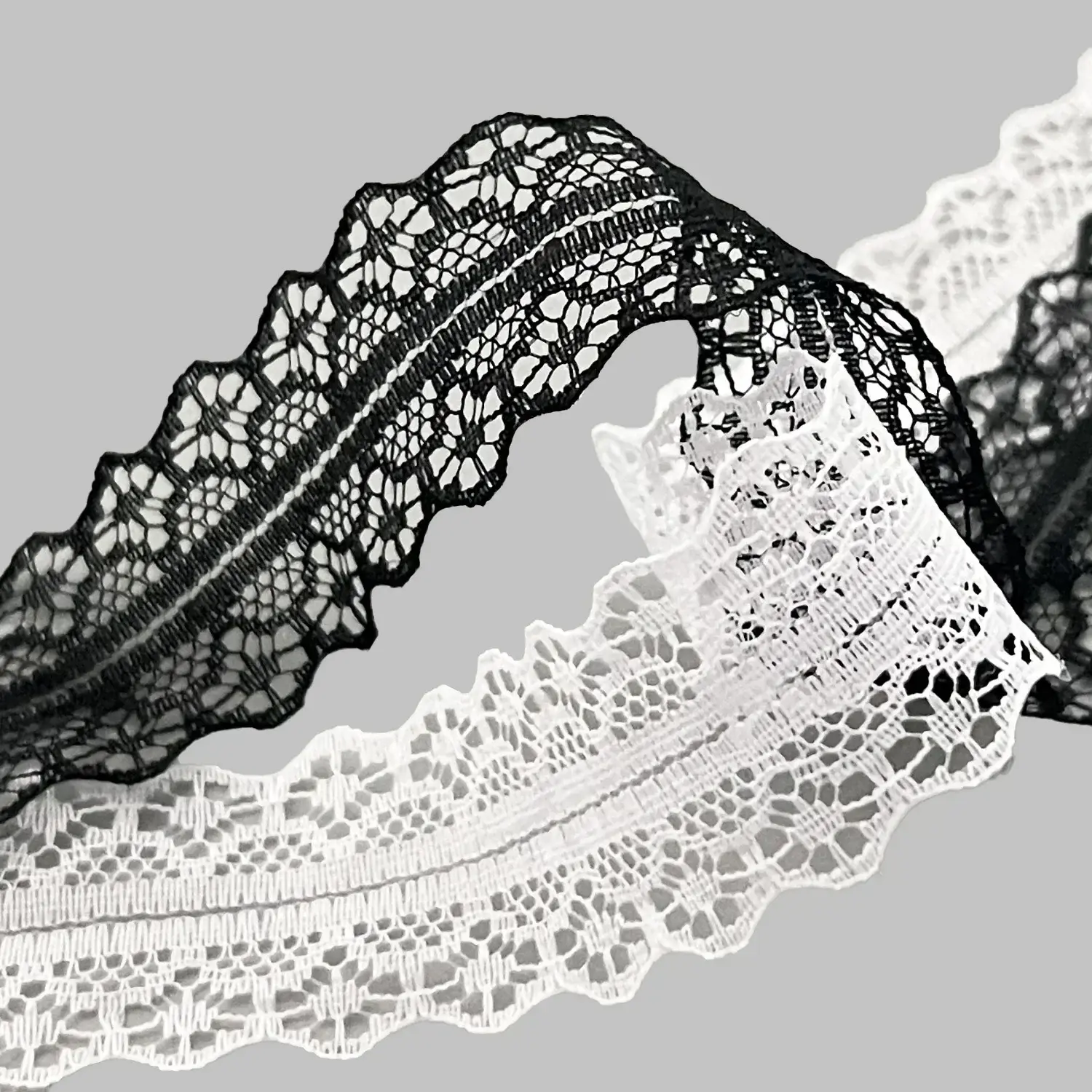 Lace Shoelaces for Women Casual Shoes 2.9CM Width Flat Shoelace for Sneakers Black White Shoe Laces Accessorices