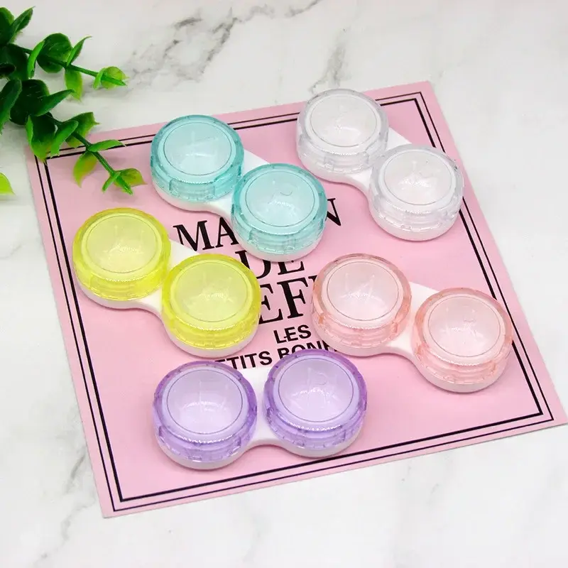 1pc Contact Lens Case Container Accessories Contact Lens Box Contact Lenses Tweezers Suction Stick Eyes Care Tool Kit Case