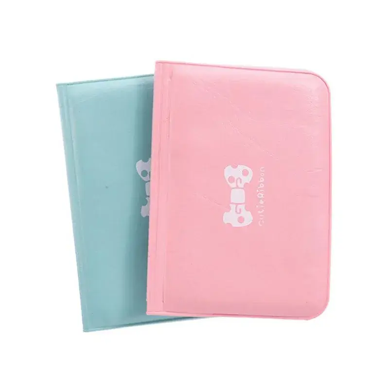 Girl Women Business Credit Card Holder Card Case 12 Bits Bow-knot Printing Leather ID Card Holder Card Cover Cardholder Wallet