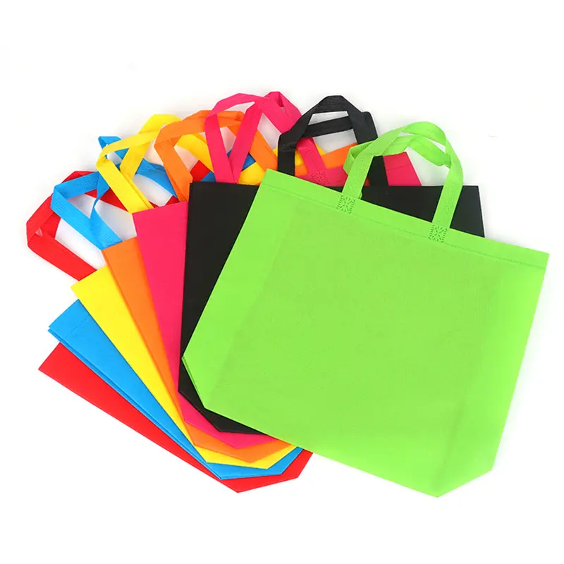 New High Quality Reusable Foldable Shopping Bag Large Non-Woven Tote Pouch Storage Handbag Grocery Eco Friendly Bags