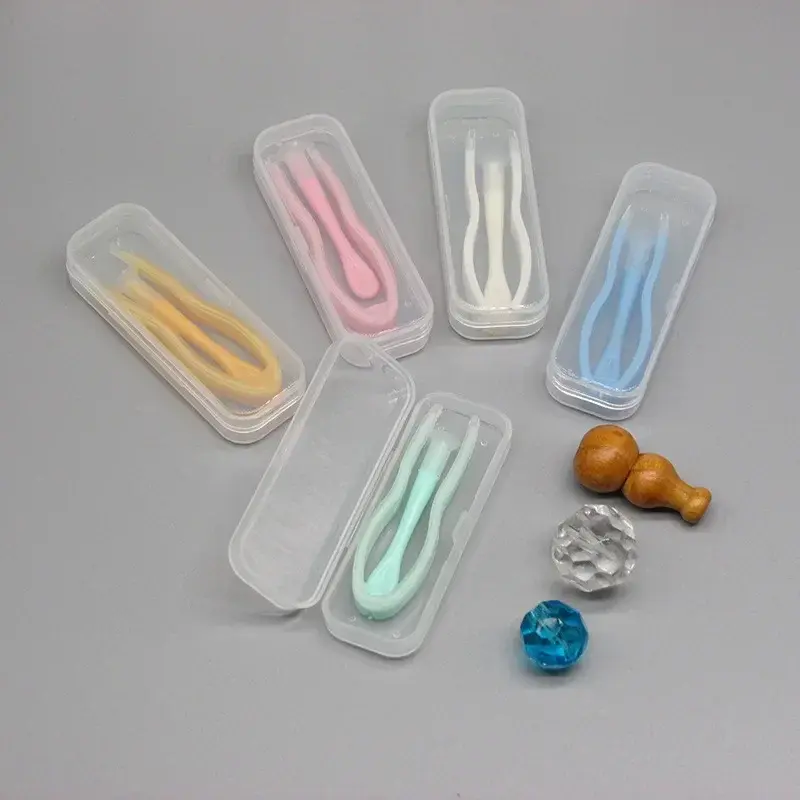 Fashion Tweezers Suction Stick Mini Contact Lens Case Set Girl Colored Contact Lenses Box Eyes Contact Lens Container