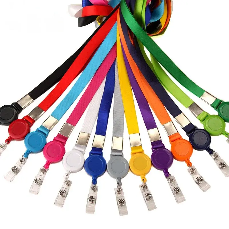 1pcs Work Badge Holder Card ID Holders Metal Business Credit Card Holder Clip Neck Strap Lanyard Aluminum Alloy Card Cover Case