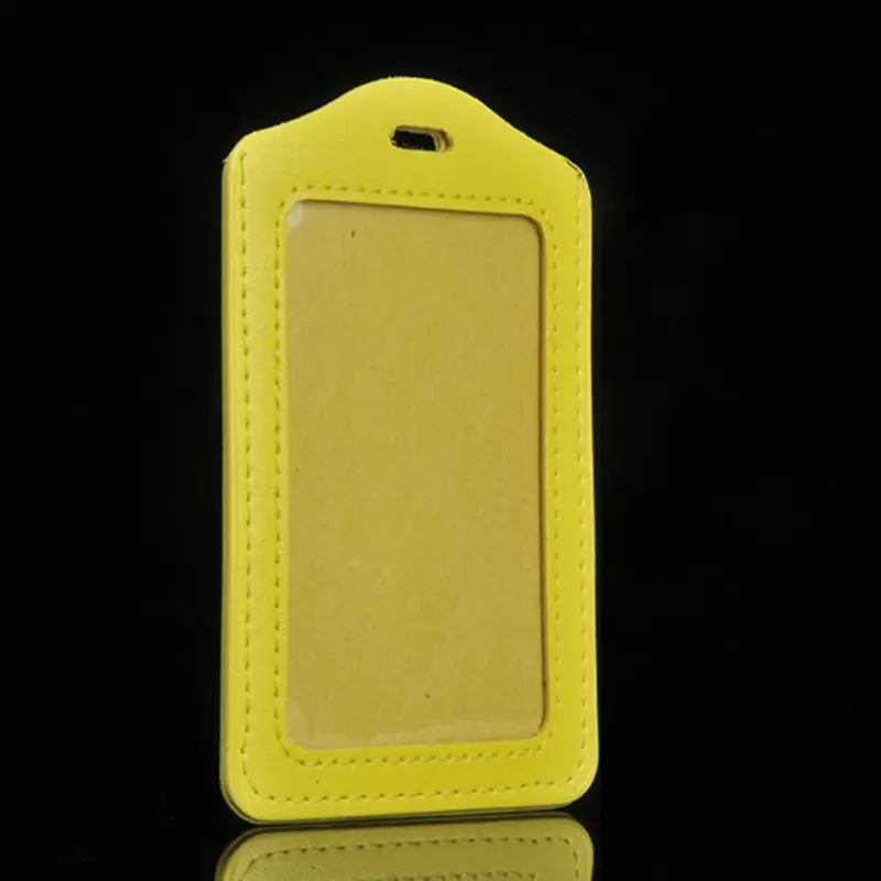 Women Men Leather Card Cover Badge Bags Bank Business Credit Card Holder Child Bus Card Case Wallet Kids Gift
