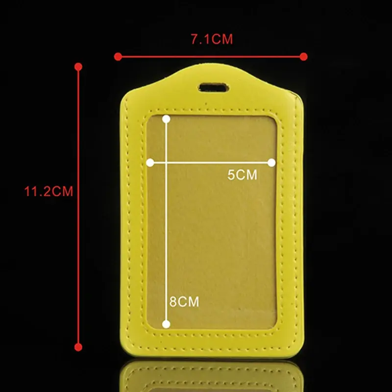 Women Men Leather Card Cover Badge Bags Bank Business Credit Card Holder Child Bus Card Case Wallet Kids Gift
