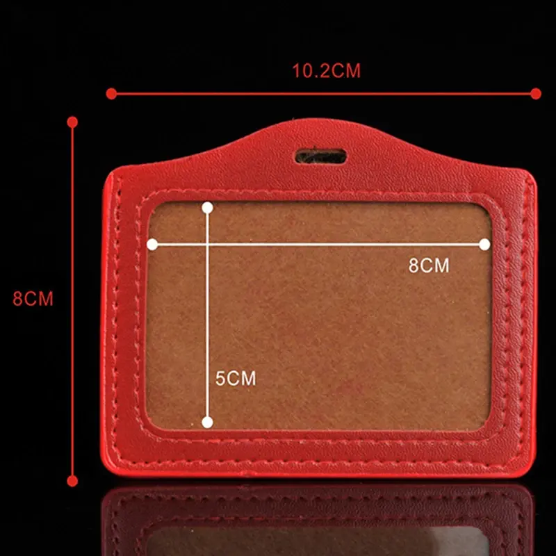 Women Men Leather Card Cover Badge Bags Bank Business Credit Card Holder Child Bus Card Case Wallet Kids Gift