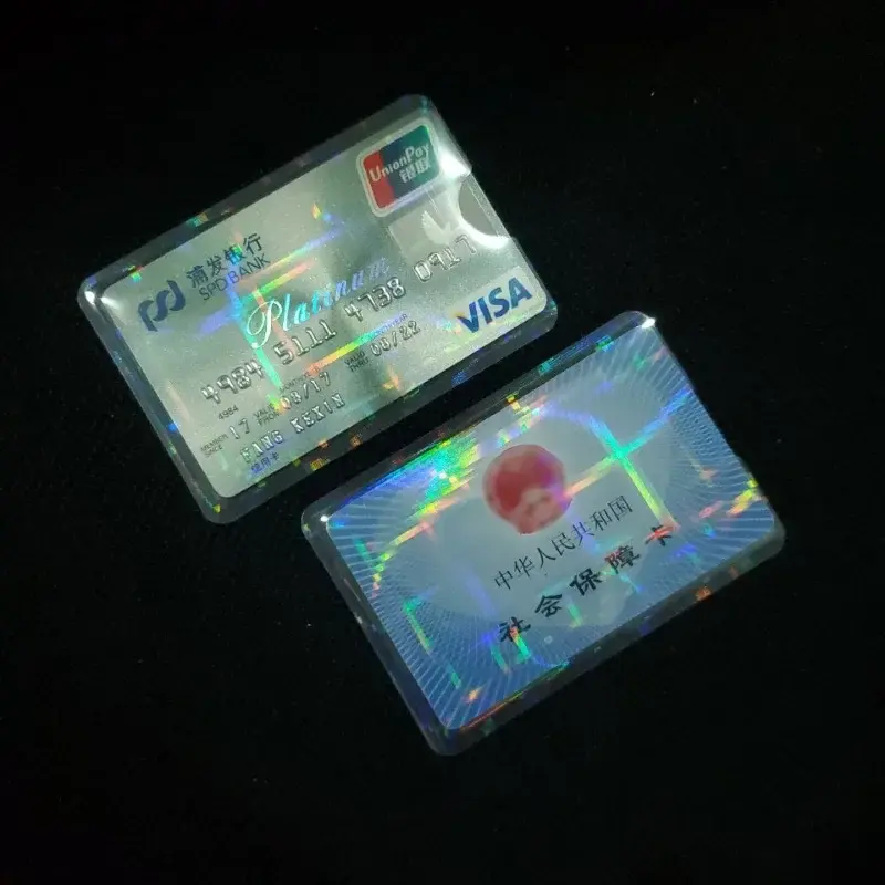 5pcs Clear Laser ID Card Holder Bank Credit Business Card Cover Student Bus Access Card Protector Waterproof Card Organizer Case
